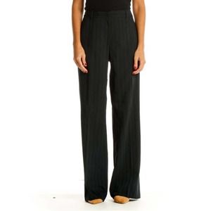 NWT Antonio Melani Black High Rise Pin Striped Trouser Leg Pants
